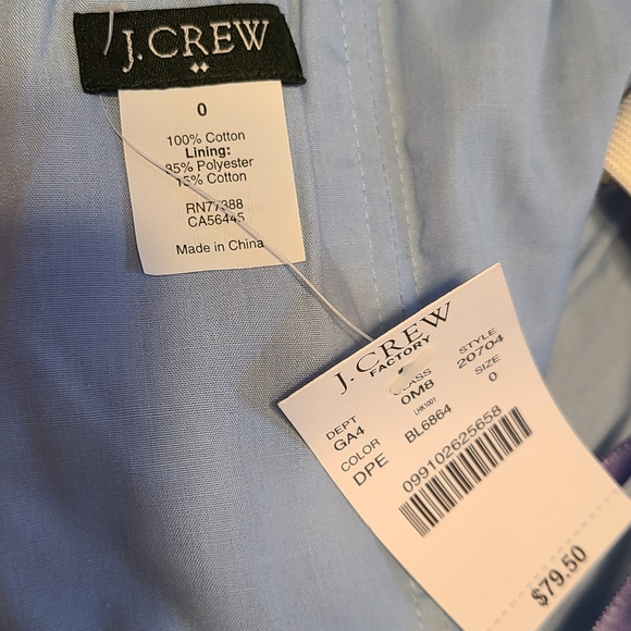 J. CREW Blue Strapless Dress Sz 0 - Picture 5 of 9